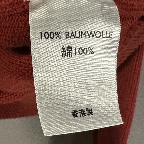 Eddie Bauer Sweater Mens Large 1/4 Zip Orange Cotton Long Sleeve Ribbed Cuffs - Picture 6 of 8